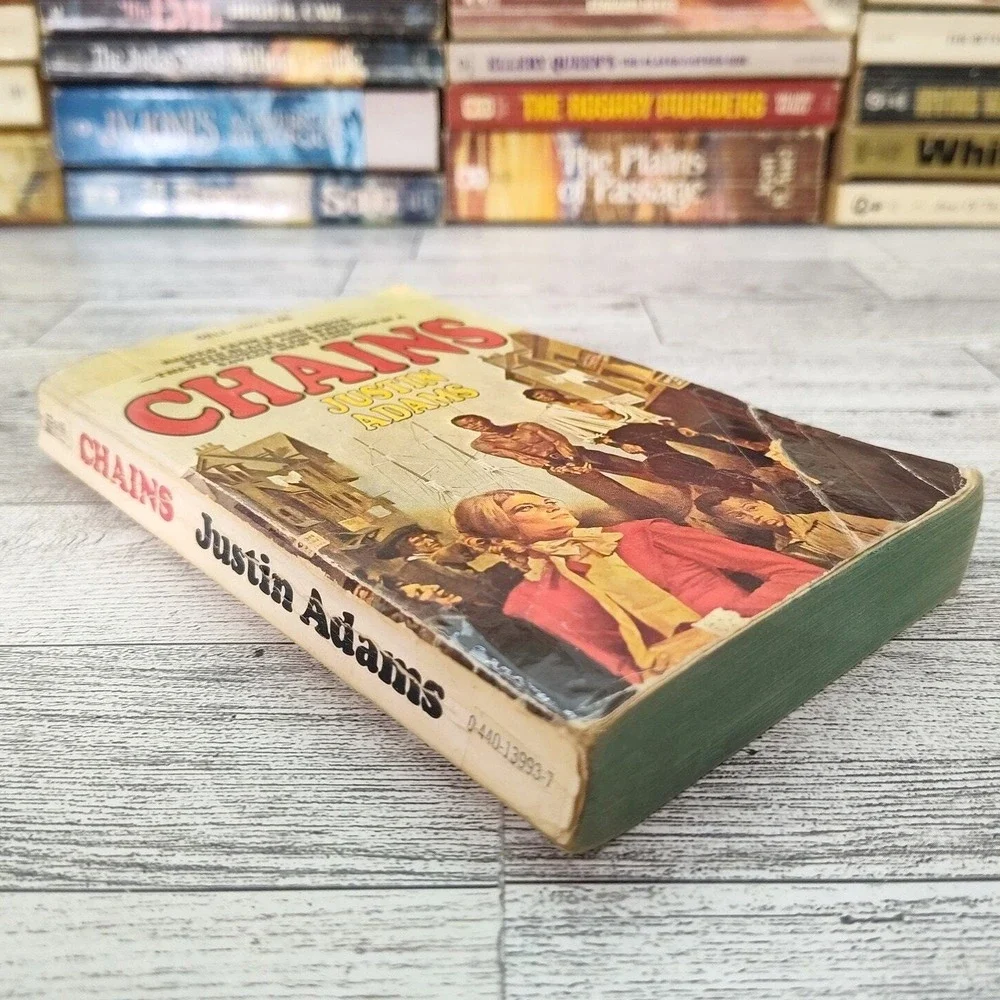 Chains‎ Justin Adams 1977 Dell 1st Print Vintage Historical Fiction PB